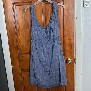 Lightweight summer dress. Denim color, size Medium. Nice detailing.